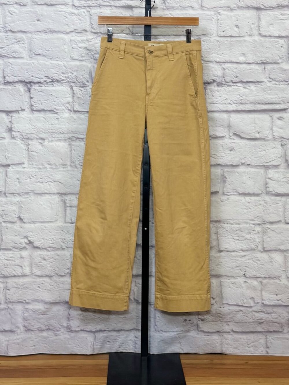 Madewell Tan HIgh Waisted Wide Leg Ankle Pants
